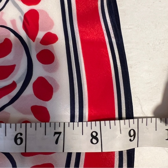 Vera Neumann red white blue skinny scarf - Picture 4 of 4